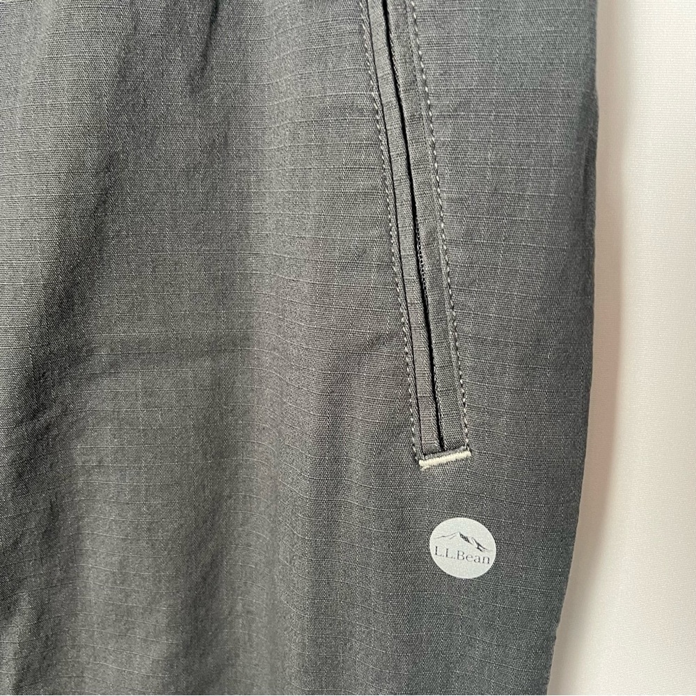 L.L Bean Mens Explorer Ripstop Pants Comfort Waist Tapered XL 32” Gray Gorpcore - Picture 3 of 11
